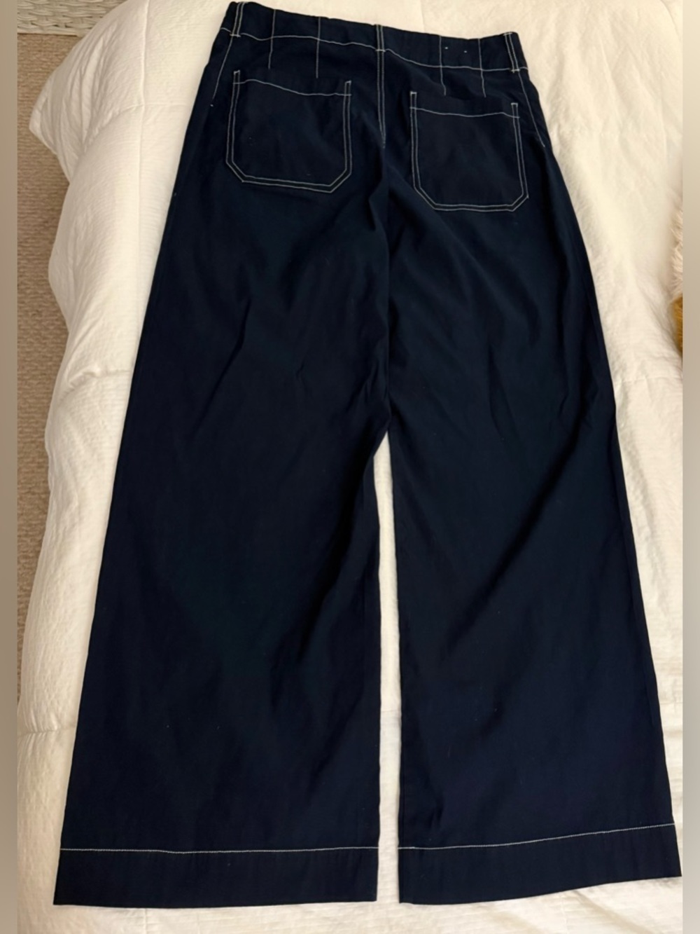 💜Maeve The Colette Contrast-Stitch Wide-Leg Pants | Size 33 - Picture 10 of 11